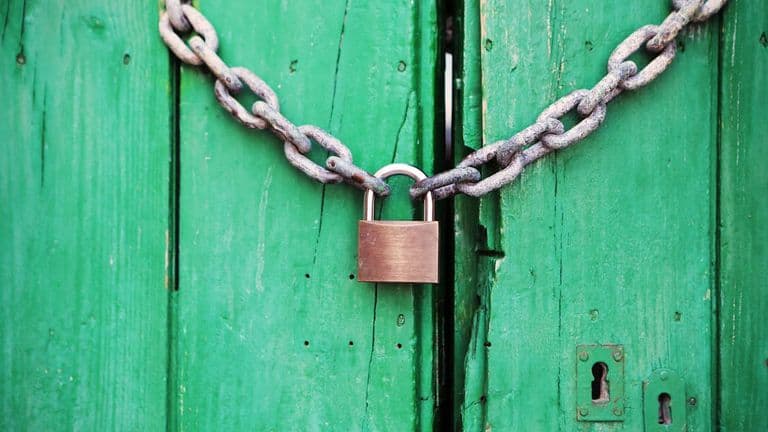 Door Green Closed Lock