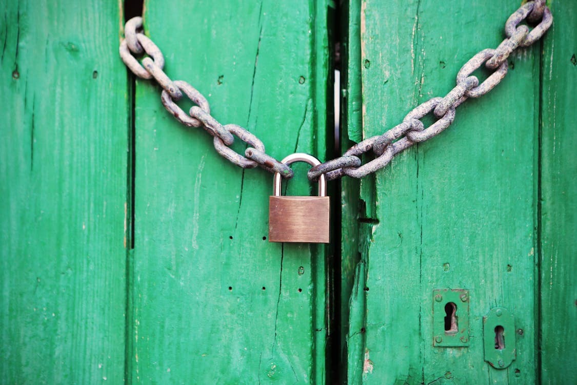 Door Green Closed Lock