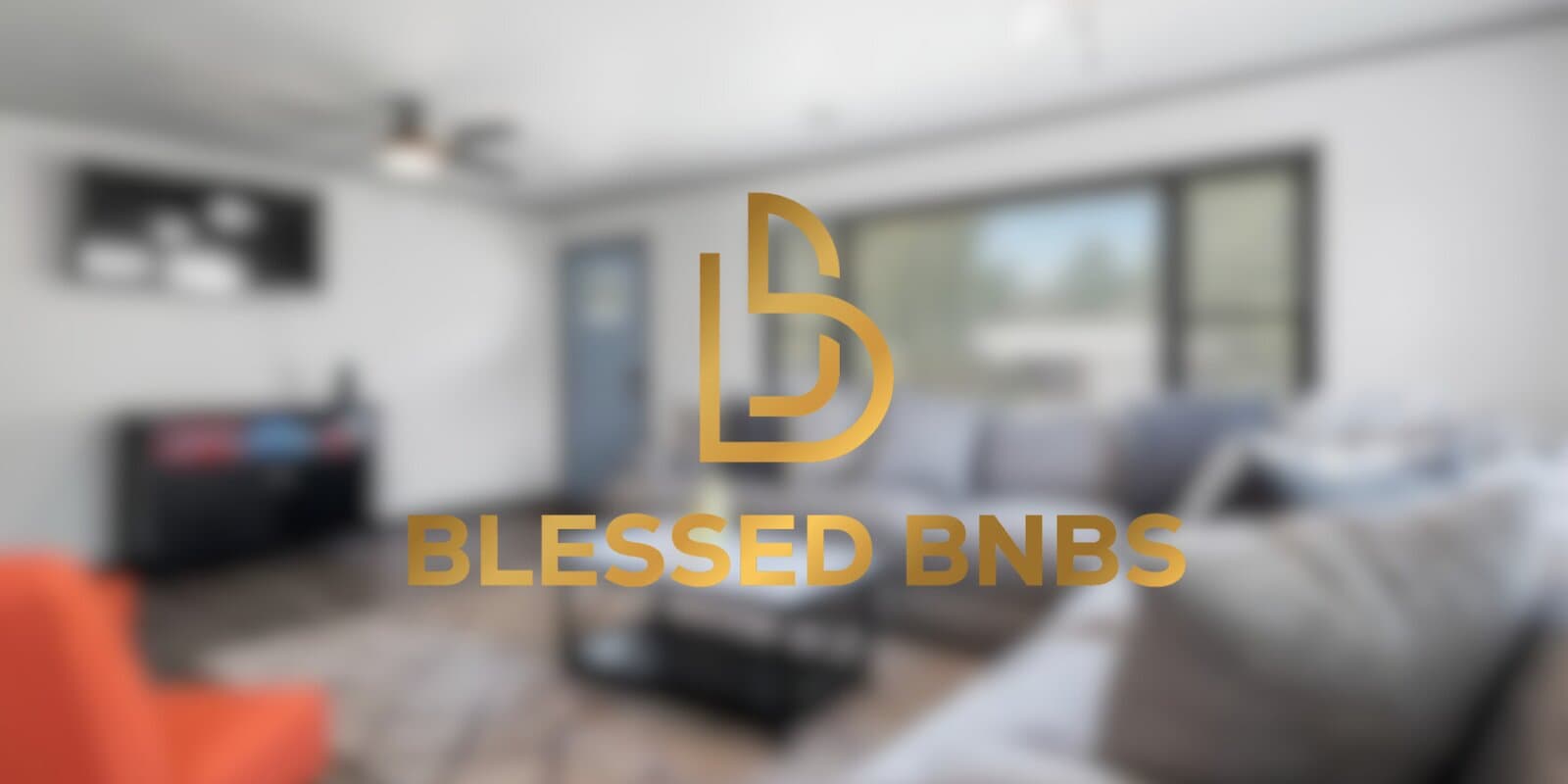 Blessed BNBS logo featuring a modern design, symbolizing innovation in the short-term rental industry by Jeff Thomas.
